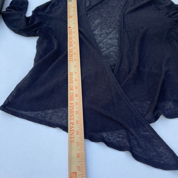 Minimalist Whimsigoth Enchantress NIC+ZOE Asymmetrical Sheer Linen Cardigan XL - Picture 8 of 11